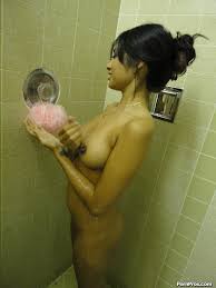 Latina ex girlfriend Ruby Reyes caught naked in shower by her ex.