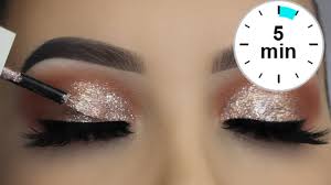 5 minute glitter eye makeup easiest