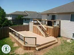 deck designs for bi level homes