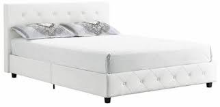 Queen Bed Frame Platform Faux Leather