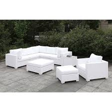 Somani White Outdoor L Sectional Set