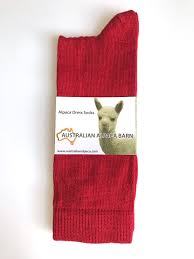 alpaca dress sock red