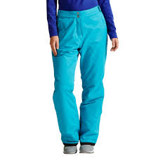 Dare2b Womens Intrigue Freshwater Blue Ski Pants Salopettes Size 8 20 Reg Leg