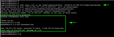 use rsync to make a remote linux backup