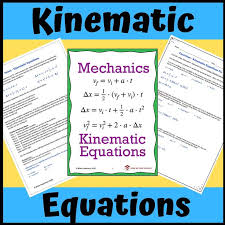 kinematic equations one dimensional