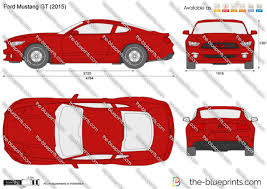 ford mustang gt vector drawing