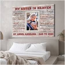 sister sister in heaven memorial canvas