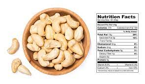 cashew nutrition facts kaju nutrition