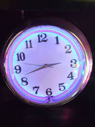 China Neon Wall Clock Magic Clock Jz