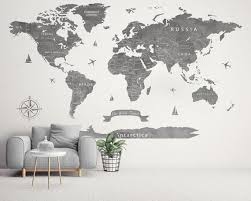 Buy Extra Large World Map Wall Decal