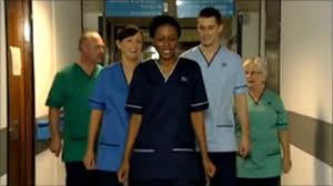 After a knock at the door, a brunette walks. Nurses Deliberately Damaging Uniforms To Get New Ones Bbc News