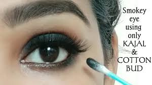 smokey eye makeup with kajal