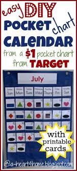 A Heart For Home Sew Your Own Pocket Chart Calendar From A