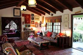bohemian style interiors living rooms