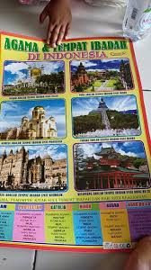 Indonesia memiliki berbagai keragaman agama dan kepercayaan. Poster Agama Dan Tempat Ibadah Shopee Indonesia