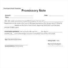 Car Simple Promissory Note For Family Personal Loan Template