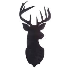 Deer Head Silhouette Metal Wall Decor