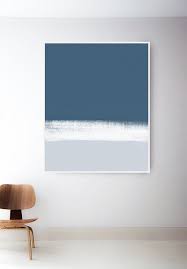 abstract blue and white art print blue