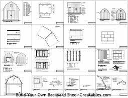 12x16 Gambrel Shed Plans 12x16 Barn