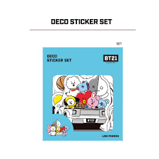 Bts Character BT21 Koya Chimmy RJ Shooky Mang Tata Cooky Decor Stickers  official goods Scrapbooking Stickers Mobile laptop stickers_10 pcs 