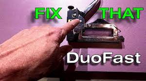 how to clear a jam duofast stapler