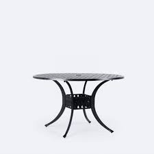 Weave 48 Round Dining Table Black