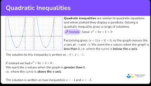 quadratic inequalities gcse maths