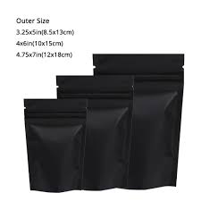 Details About Assorted Size Glossy Clear Front Black Back Foil Mylar Stand Up Zip Lock Bag B01