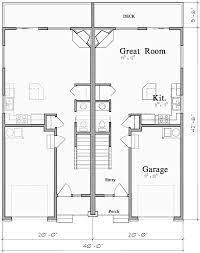 Sloping Lot Duplex House Plan By