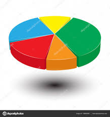 Abstract 3d Pie Chart Graphic For Business Stock Vector