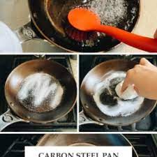 carbon steel pan care how to clean