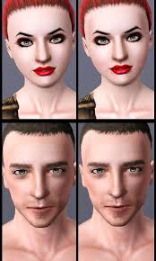 sims face contouring and defining makeup