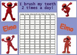Elmo Tooth Brushing Sticker Reward Chart
