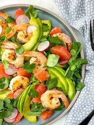 prawn salad with avocado the devil
