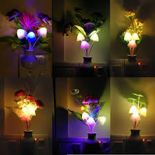 Us Plug Fashion Flower Mushroom Led Night Light Sensor Baby Bed Room Lamp Decor Ebay