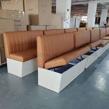 commercial wooden frame restaurant sofa