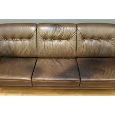 mid century danish leather couch for