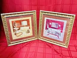 2 Decorative Pictures Bathroom Wall Art