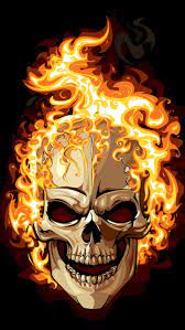 fire skull skull on fire hd phone