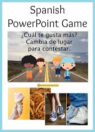 They often begin with a word to indicate that what follows is a question, and they usually use a word order that is different than that used in direct statements. Spanish Powerpoint Games No Prep Active Fun Spanish Playground