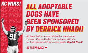 We are an all volunteer group of passionate animal advocates, owners and rescuers dedicated to improving animal welfare and restoring the unwanted family pet to. Derrick Nnadi Kansas City Chiefs Defensive Tackle Pays Adoption Fee For All Shelter Dogs After Super Bowl Victory Fortune