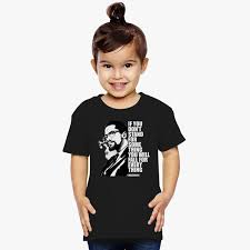 High quality sublimation adds a statement to one's everyday routine. Malcolm X Toddler T Shirt Customon