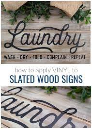How to Apply Vinyl to Wood Signs With Slats - Silhouette School