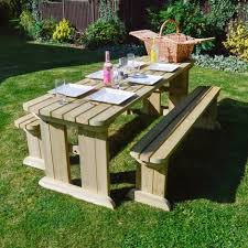 Tinwell Rounded Picnic Table And Bench