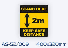 as 52 009 non slip floor sign covid