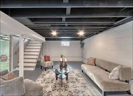 Painted Unfinished Basement Ceiling