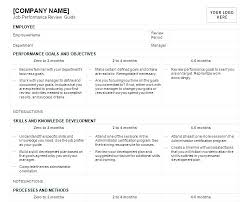 Company Annual Review Template Sample Employee Lovely Word