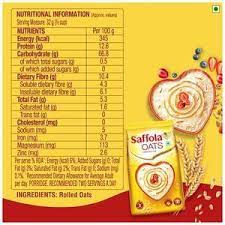 saffola rolled oats 100 natural