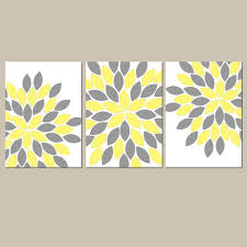 yellow gray wall art canvas or prints