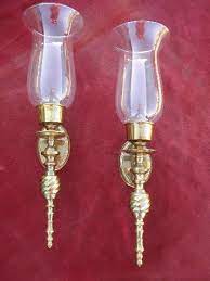 Polished Brass Wall Sconces For Candles